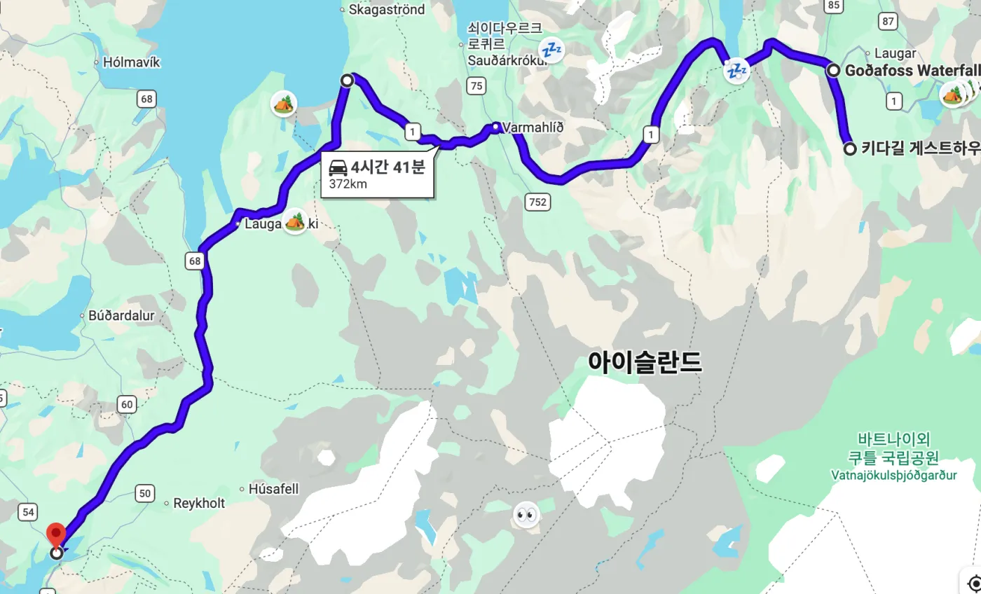 온종일 이동만 한 날의 경로